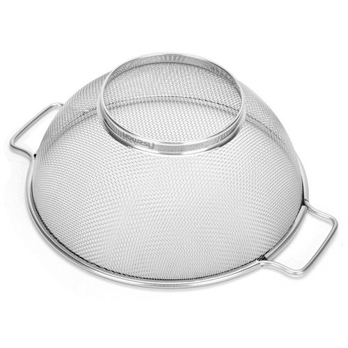 Fissman Round Strainer With Handle Silver 22Cm