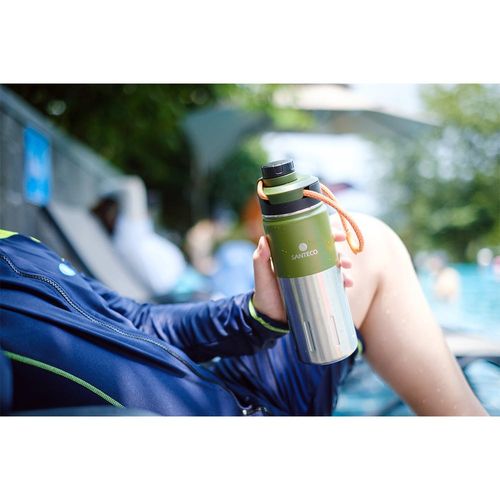 Santeco Double Wall Stainless Steel Vacuum Sports Bottle Moss Green 500 Ml