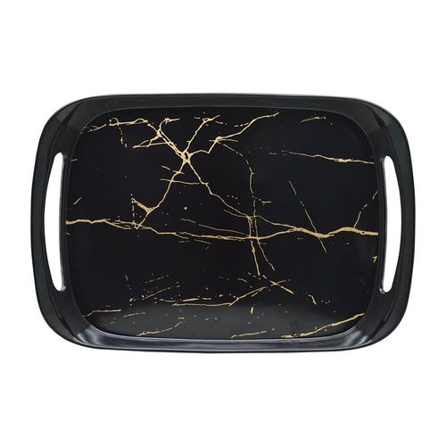Rk Comfort Mela Mlne Tray Medium Black Static Gold 14" X 9.6"