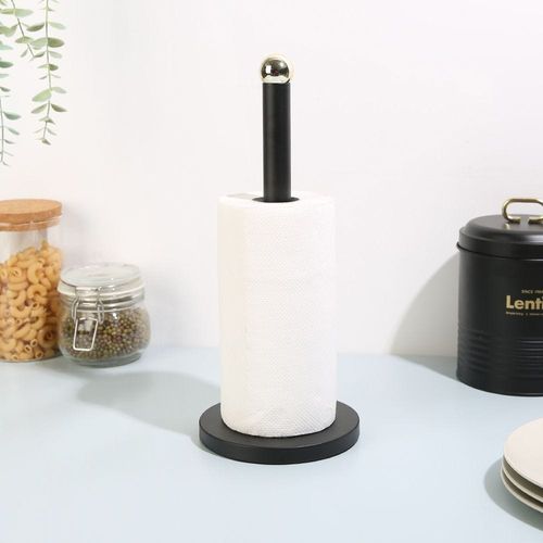 Zyra Towel Paper Holder Black, Gold 15 X 35 CM 