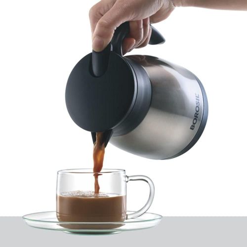 Borosil Vacuum Stainless Steel Teapot 750  Ml