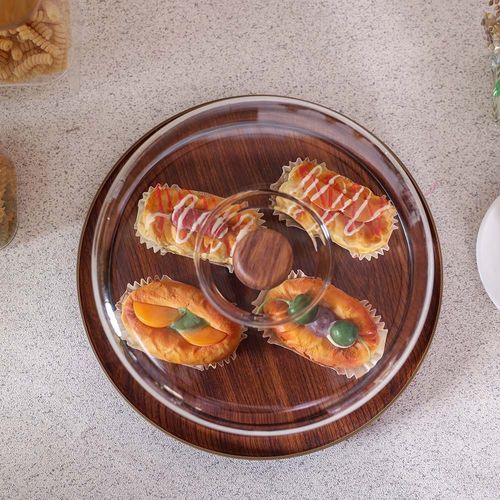 Evelin Cake Serving Tray With Cover 11 x 11 x 30CM