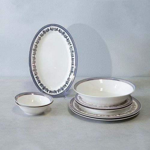 Beyonce Damask 26-Pc New Bone China Dinner Set - Serves 8