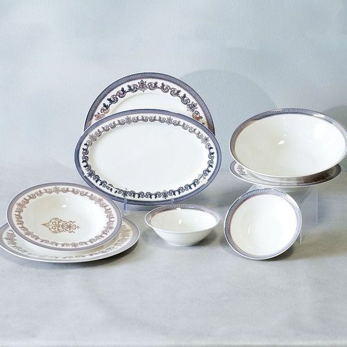Beyonce Damask 26-Pc New Bone China Dinner Set - Serves 8