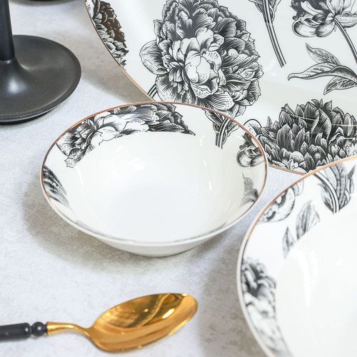 Beyonce Black Rose 26-Pc New Bone China Dinner Set - Serves 8