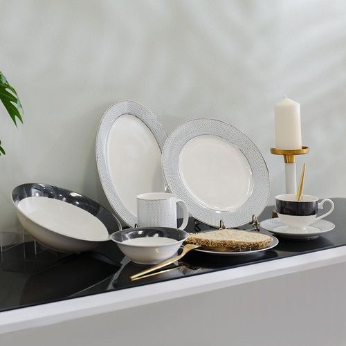 Eternity 32-Pc New Bone China Dinner Set - Serves 6