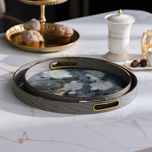 Elizabeth 2-Piece Serving Tray L:42X4.2X42Cm, S:36X4.2X36Cm