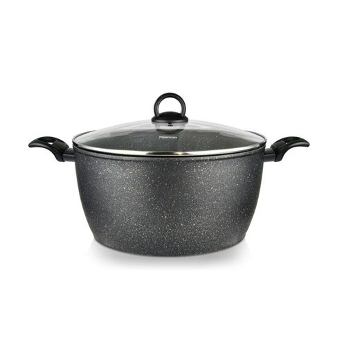 Fissman Stockpot Magna 30x15cm/9.15LTR With Glass Lid (Aluminum Non Stick Coating)