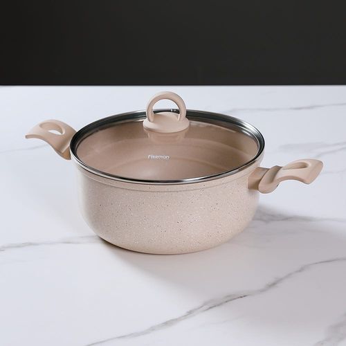 Smoky Cream Marble Coating 24Cm Casserole - 15025