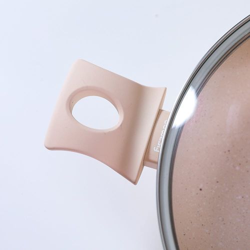 Smoky Cream Marble Coating 28Cm Shallow Casserole - 15027