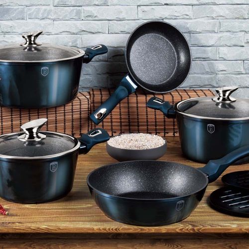 BerlingerHaus 10-Pc Cookware Set - Metallic Line Aquamarine Edition