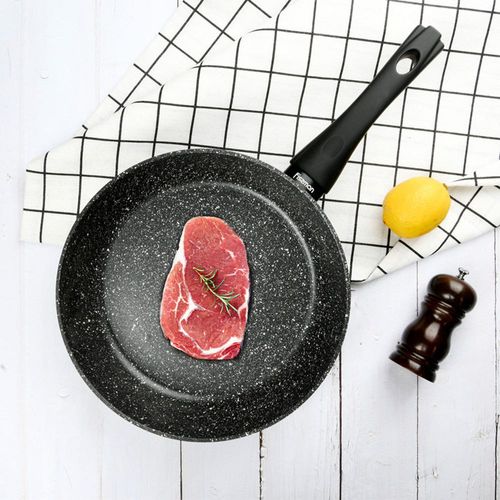 Fissman Deep Frying Pan Fiore Series with Aluminum And Non Stick Coating Black 26x6.5cm