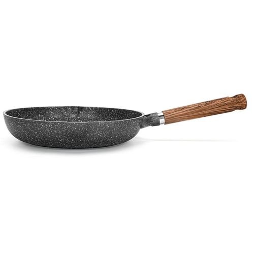 Fissman Frying Pan Milano Aluminum Greblon C2 Non Stick Coating With Bakelite Handle And Induction Bottom Black 28x5.8cm