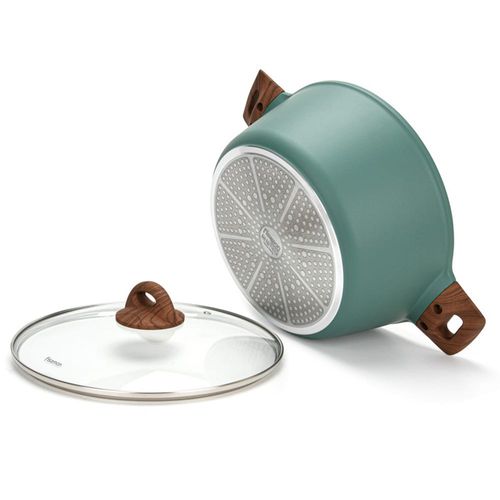 Fissman Stockpot With Glass Lid Green 28x12.5cm