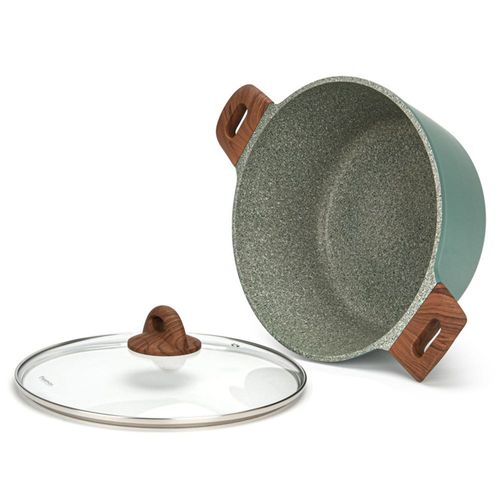 Fissman Stockpot With Glass Lid Green 28x12.5cm