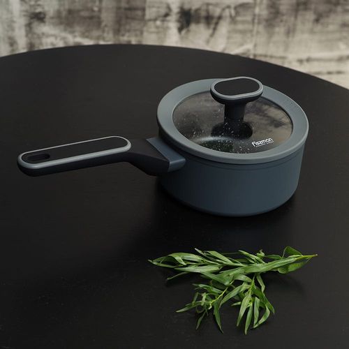 Fissman Sauce Pan Laura 16X7.9 Cm / 1.4 Ltr With Glass Lid With Induction Bottom 