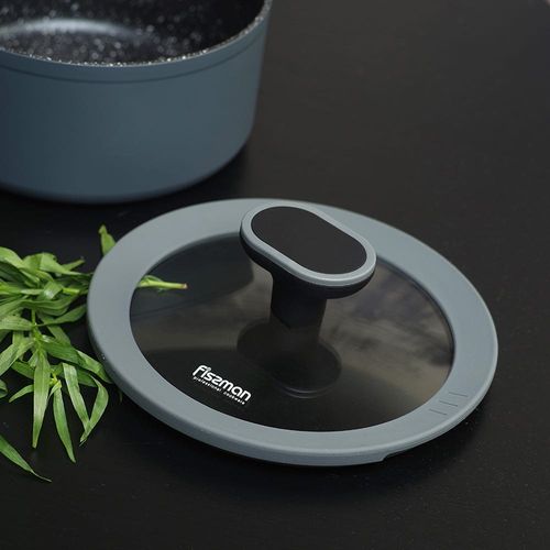 Fissman Sauce Pan Laura 16X7.9 Cm / 1.4 Ltr With Glass Lid With Induction Bottom 