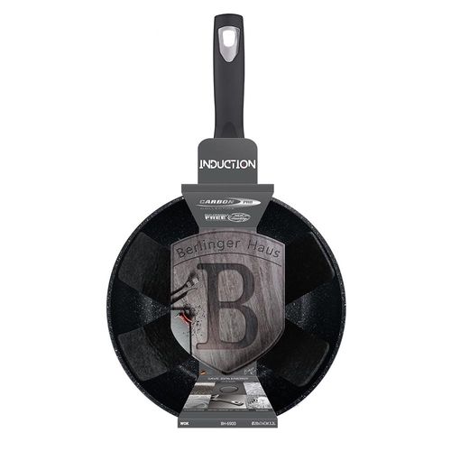 BerlingerHaus Wok Metallic Line Carbon Pro Edition Dark Grey-28CM 3.2L