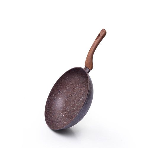 Fissman Wok Pan Magic Brown 24X7Cm (Aluminum Non Stick Coating)