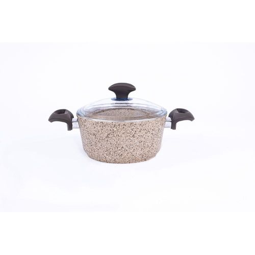 Falez Premium Granite Deep Casserole Creamy 4 MM-20CM 