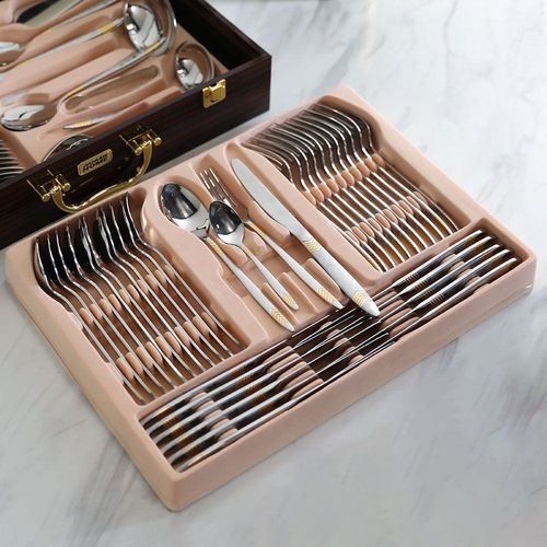 Brinkley 72 -Piece Cutlery Set With Leather Case - Serves 12