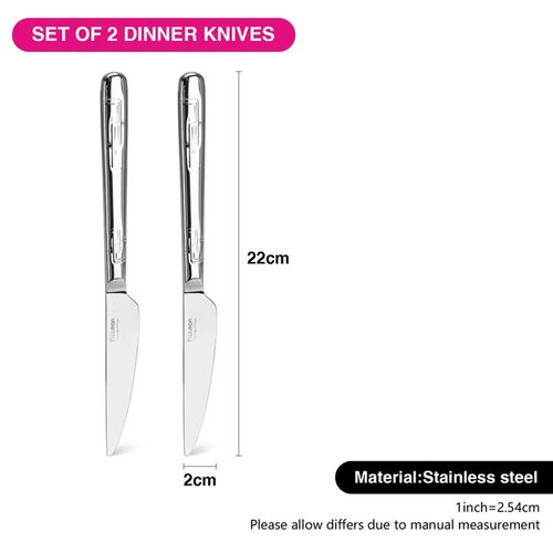 Turin 2-Piece Dinner Knives Turin (Stainless Steel)