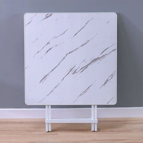 Aldo Foldable Table - White Marble