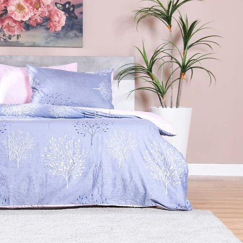 Viviana Floret 3- Piece King Duvet Cover Set Navy