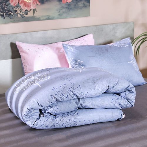 Viviana Floret 3- Piece Super king Duvet Cover Set Navy