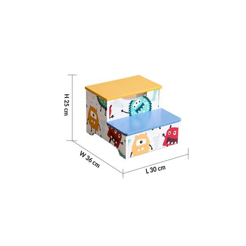 Monster Step Stool with Storage - Multicolor