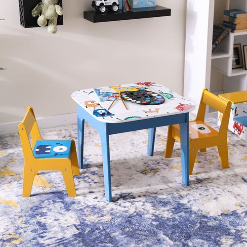 Monster Table with Lego chair and 2 Chairs - Multi Color