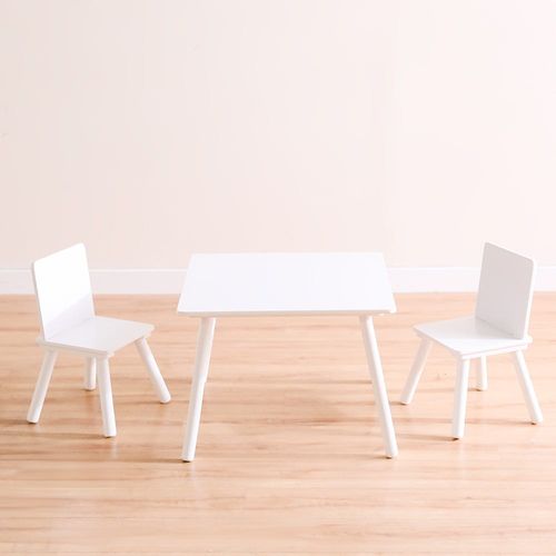Toddler 1+2 Kids Table and Chair Set - White