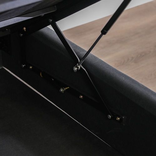 Alessandra 120X200 Hydraulic Single Bed Charcoal Grey -2 Year Warranty