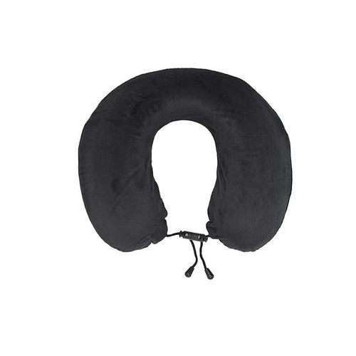 Memory Foam Neck Pillow: Your Ultimate Travel Companion! - Black