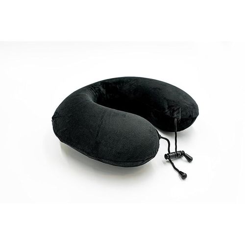 Memory Foam Neck Pillow: Your Ultimate Travel Companion! - Black