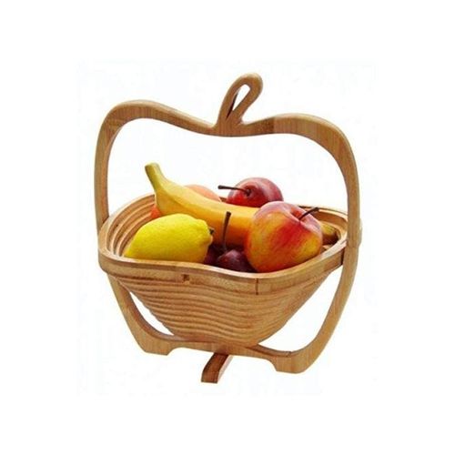 Bamboo Fruit Foldable Basket Brown 0.9x11.9x10.9inch