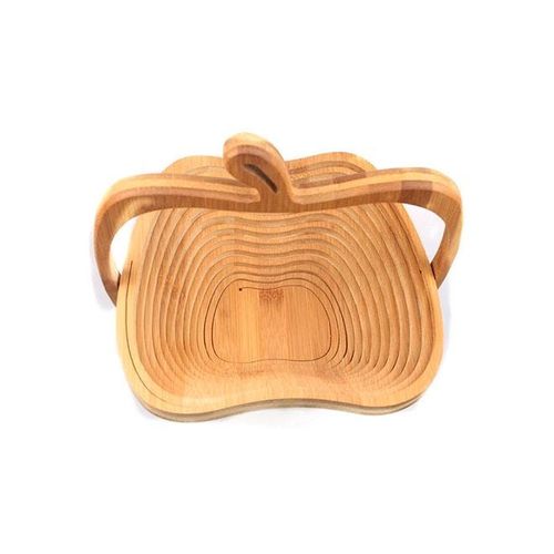 Bamboo Fruit Foldable Basket Brown