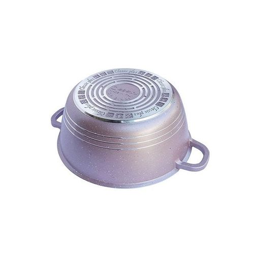 Non-Stick Ceramic Coated Casserole Cooking Pot Purple 24cm
