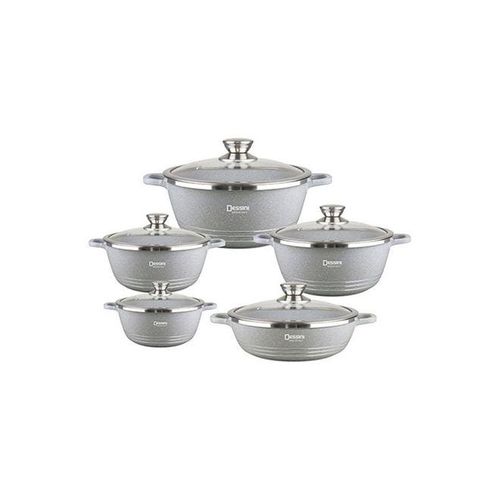10-Piece Cookware Set Grey/Silver 32cm