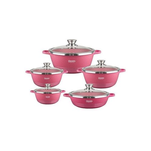 10-Piece Cookware Set Pink