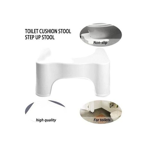Polypropylene Toilet Stool White 28x44.5x21centimeter