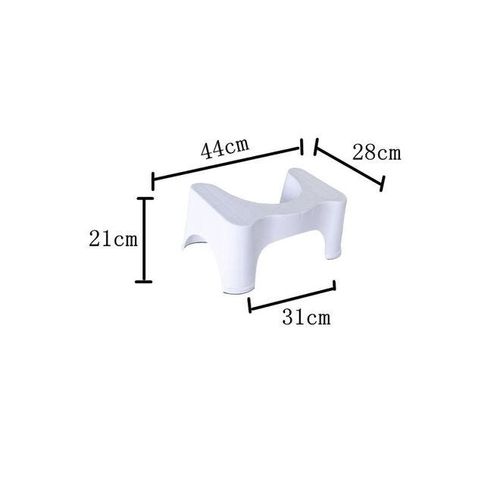 Squatting Toilet Foot Stool White 44x28x21centimeter