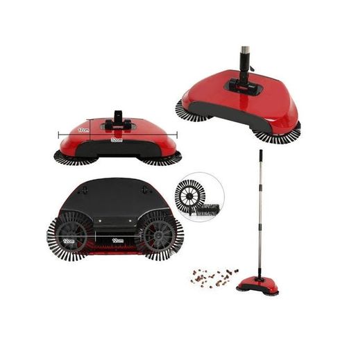 360 Degree Rotation Sweeper Dustpan Red 45centimeter