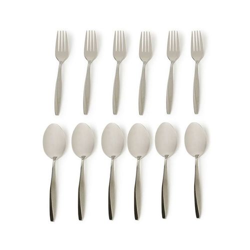 12-Piece Stainless Steel Cutlery Set Silver