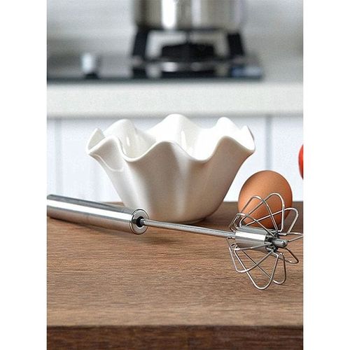 Stainless Steel Egg Whisk Silver 34centimeter