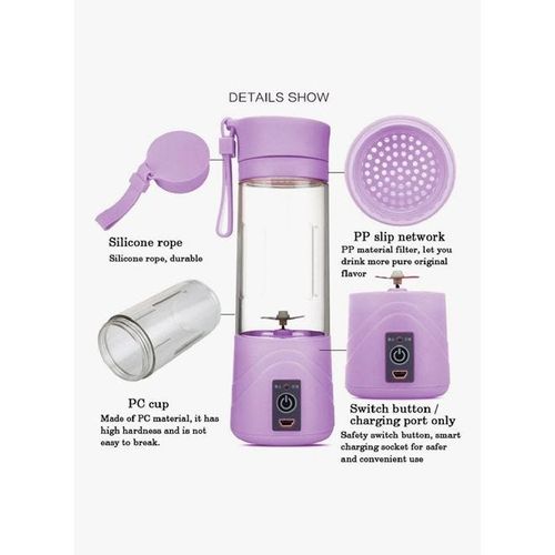 Mini Portable Smoothie Maker Machine T-Bottle T-Bottle-1021 Purple