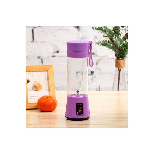380ml Portable USB Handheld Rechargeable Juicer Cup Blender With 6-Blades 0 L H34209PU-KM Purple