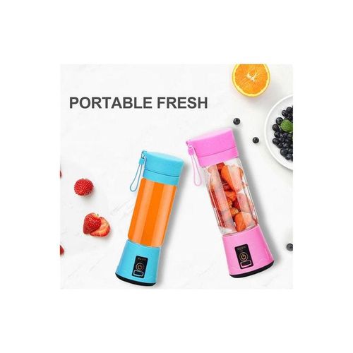 380ml Portable USB Handheld Rechargeable Juicer Cup Blender With 6-Blades 0 L H34209PU-KM Purple