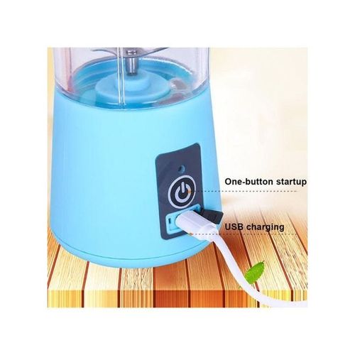 Rechargeable Mini Electric Blender HM-03 Blue/Clear