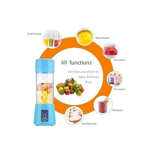 Portable Electric Juicer 380 ml 10 W LNKO4406_1 Blue/Clear